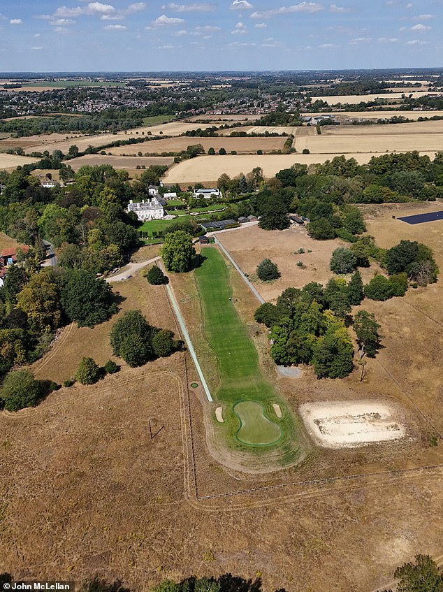 Sir Rod's mini golf course features a fairway, two bunkers and a lush putting green