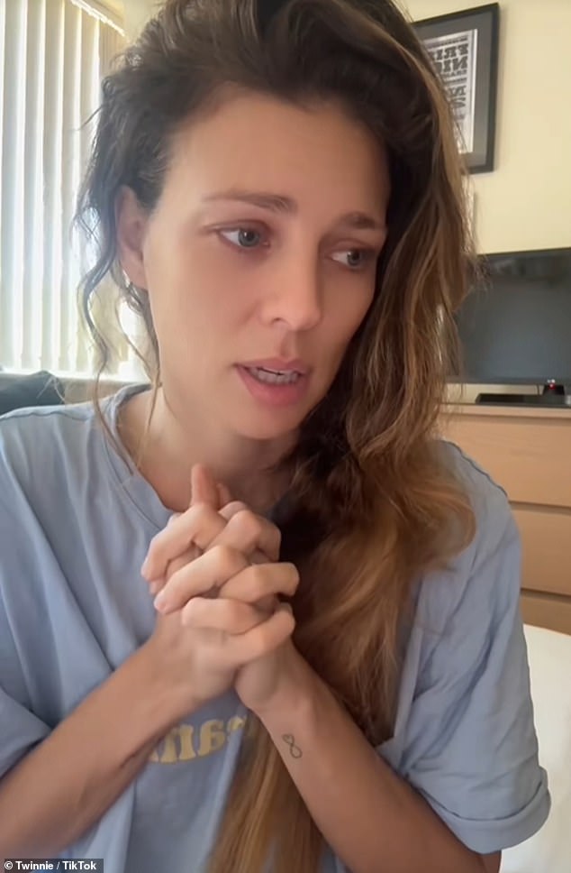 Twinnie Lee-Moore has said she's been 'crying all night' after her boyfriend split up with her