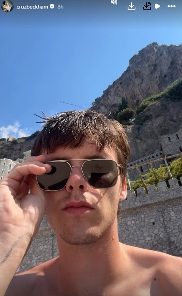 Cruz shared a clip to his Instagram Story sporting a pair of sunglasses
