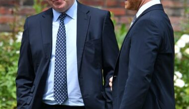 Earl Spencer and Prince Harry, Duke of Sussex, at the unveiling of a statue of Princess Diana in 2021