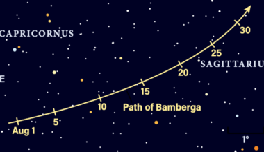 The Sky Today on Tuesday, August 4: Asteroid Bamberga on the move
