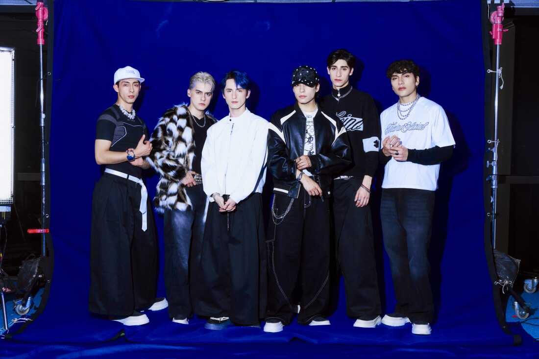 Members of Q_ARE, a Chilean K-pop-inspired boy band, pose for a photo in Santiago, Chile.