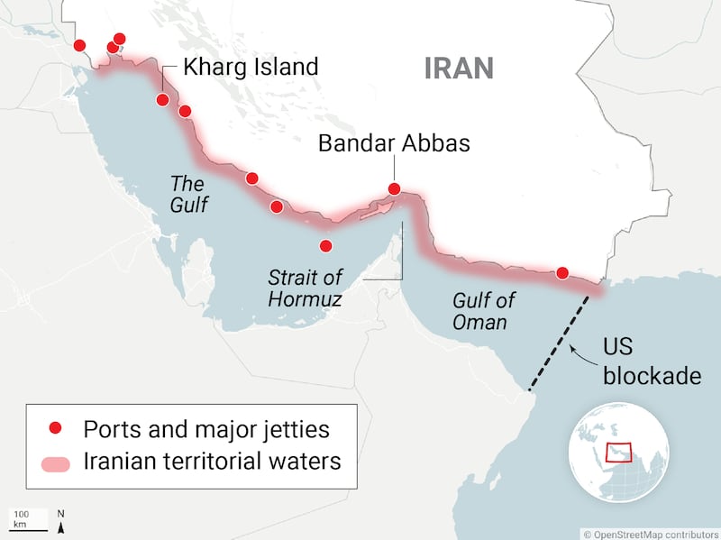 Strait of Hormuz. Map: Paul Scott/The Irish Times