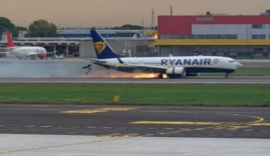 Ryanair aircraft tyres burst on landing after braking system fault, investigation finds