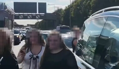 Country’s busiest motorway brought to a halt as mourners stop and get out of their cars