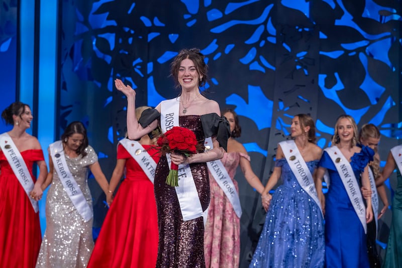 The 2026 International Rose of Tralee is Caoilfhinn Ní Choiligh selected on stage at the Kerry Sports Academy, MTU during the Rose of Tralee International Festival TV Rose Selection night on Tuesday 18th of August.
