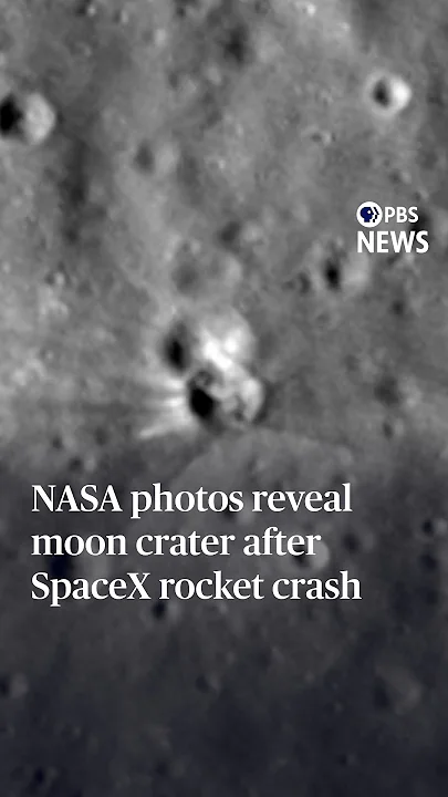 NASA photos reveal moon crater after SpaceX rocket crash - YouTube