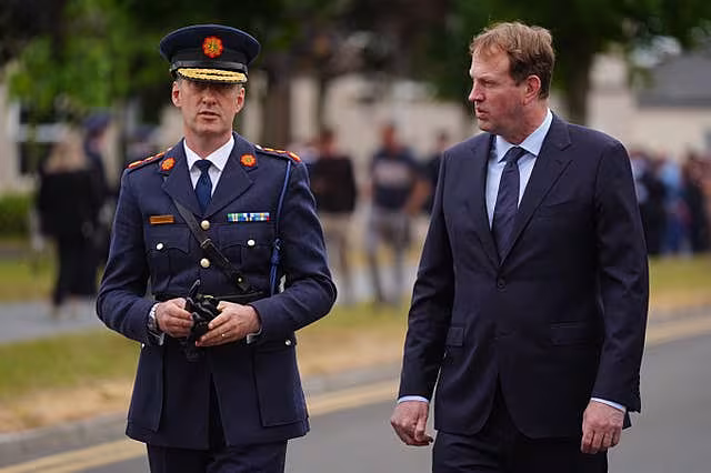 Garda Commissioner Justin Kelly and Justice Minister Jim O’Callaghan 
