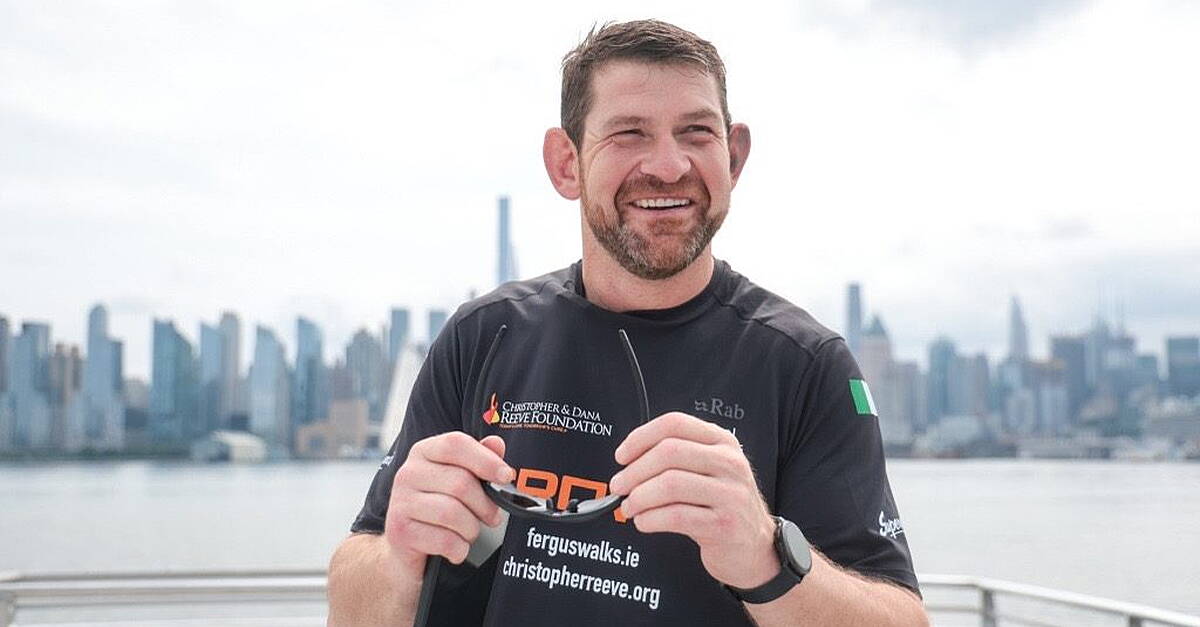 Irishman told he had 5% chance of walking again sets out on charity trek across US