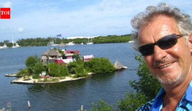 A British artist collected more than 100,000 plastic bottles and built an artificial island with a house, ponds and a waterfall | World News