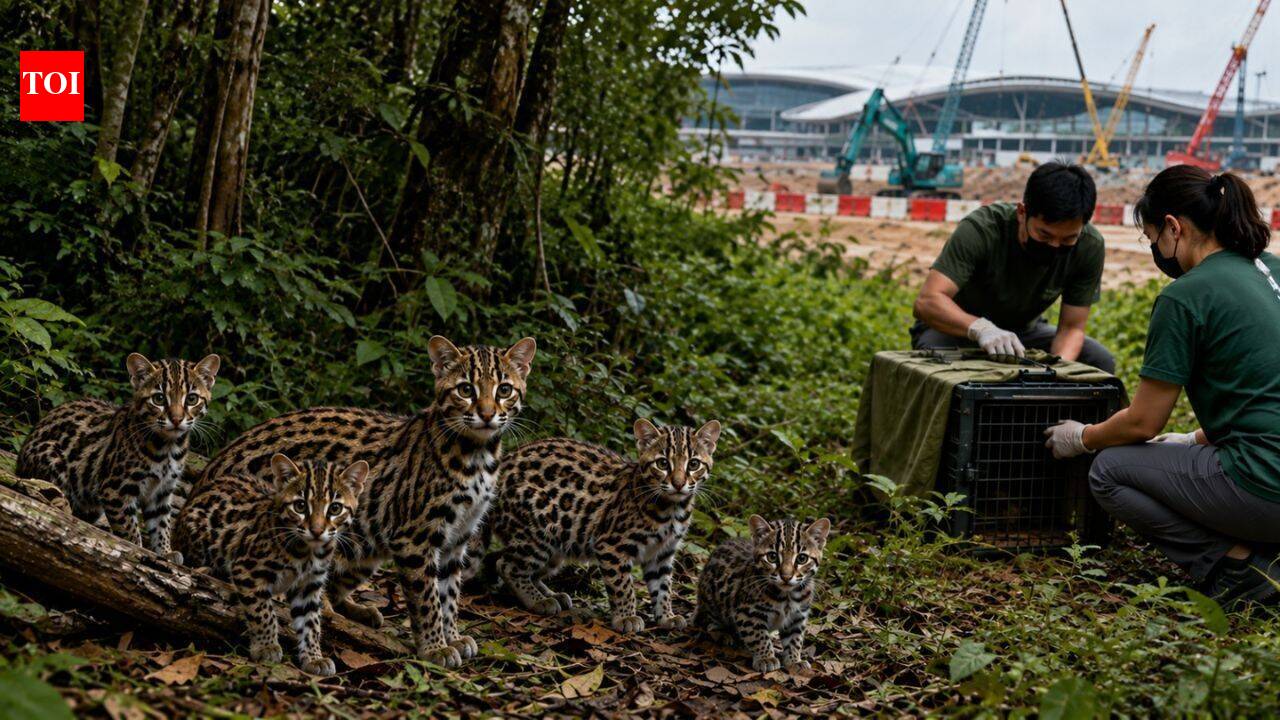 After months of tracking, volunteers found five leopard cats breeding in Changi’s forest, but Terminal 5 construction is forcing them to relocate |