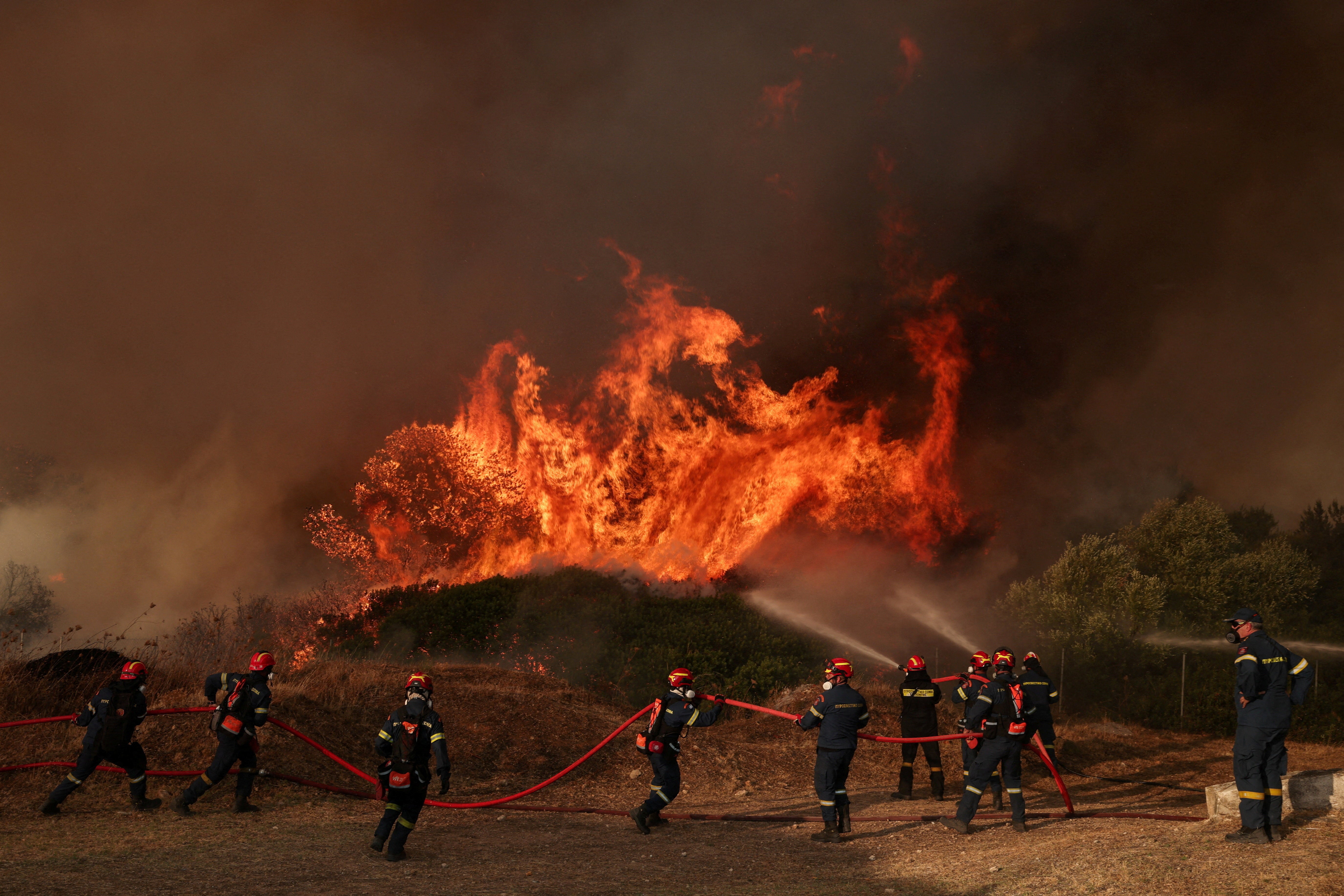 Greece battled huge wildfires earlier this month