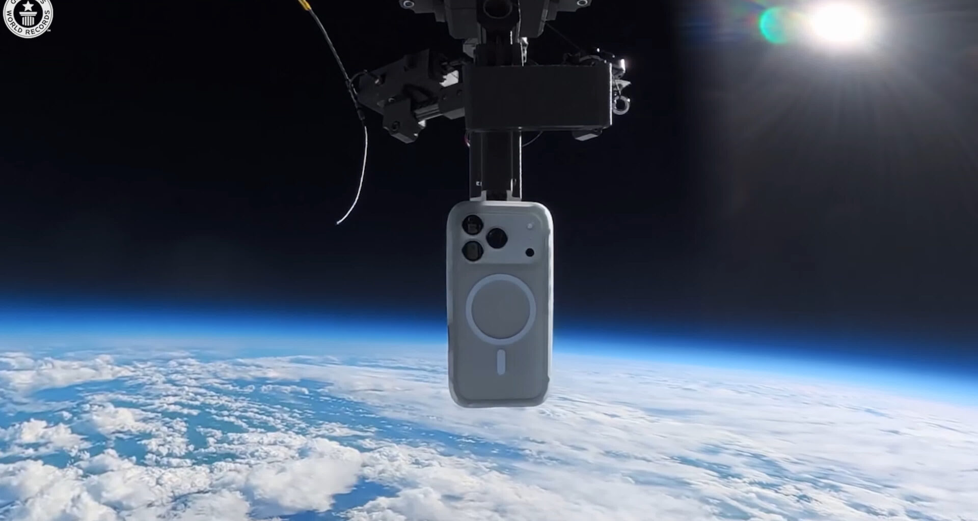 An iPhone 17 Pro gets dropped from 100,000 feet and survives