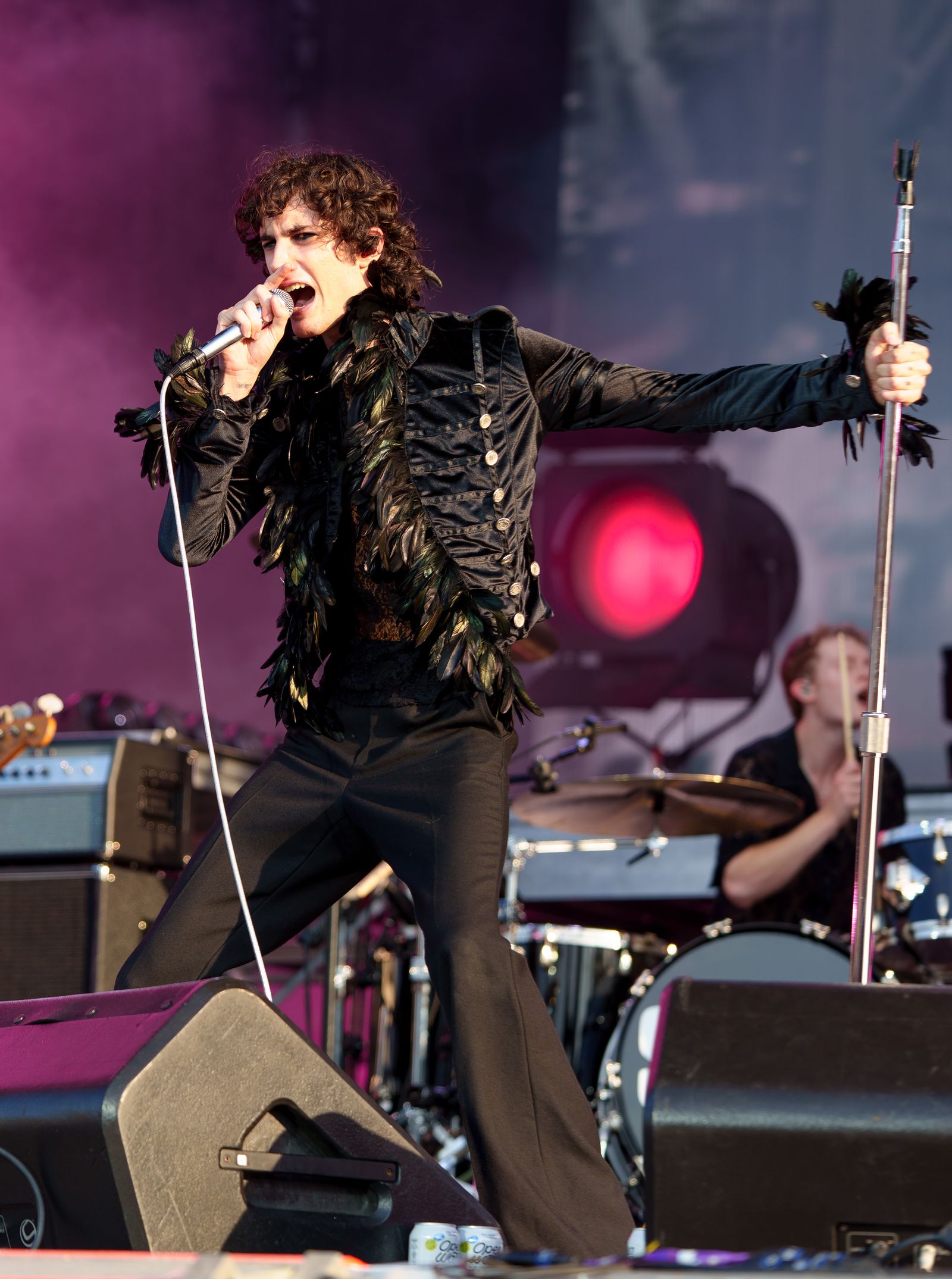 CHICAGO ILLINOIS JULY 30 Sombr performs onstage during Lollapalooza at Grant Park on July 30 2026 in Chicago Illinois.