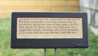 Distraction-free writing gadget BYOK is adding custom extensions