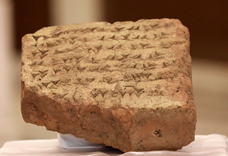A cuneiform tablet, though not the one in question. Photograph: Murtaja Lateef/AFP/Getty