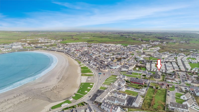 Aerial view of Kilkee, with the property location indicated