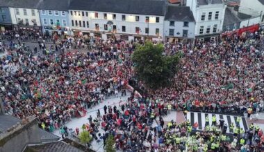 Drone images capture the extent of the crowd welcoming the All-Ireland heroes to Ballaghaderreen - News