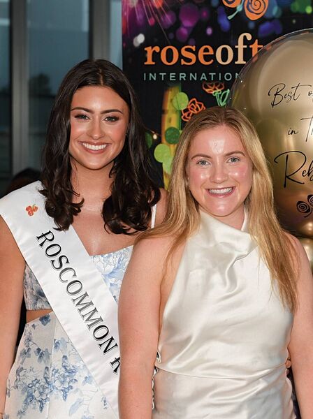 Rebecca Collins, and Áine O’Meara at a gathering for Rebecca at Athlone Golf Club in advance of the Rose of Tralee. Pic: Gerard O’Loughlin 