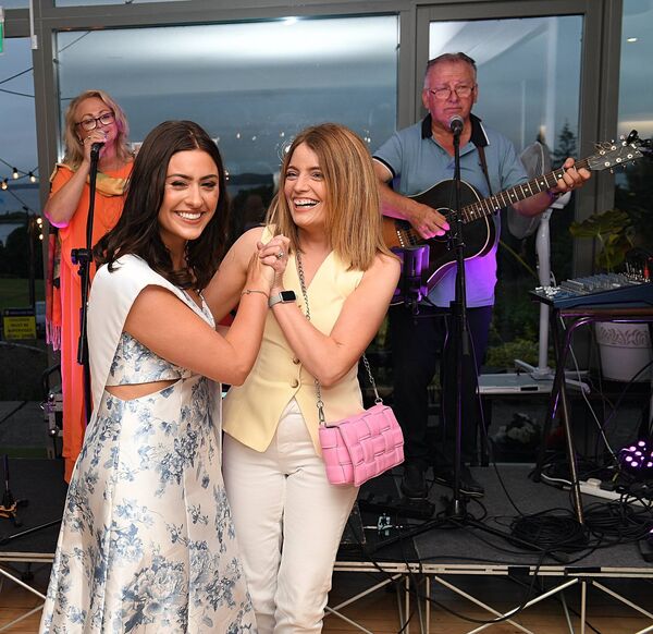 Dancing queens, Rebecca Collins and Ciara Finneran. Pic: Gerard O'Loughlin