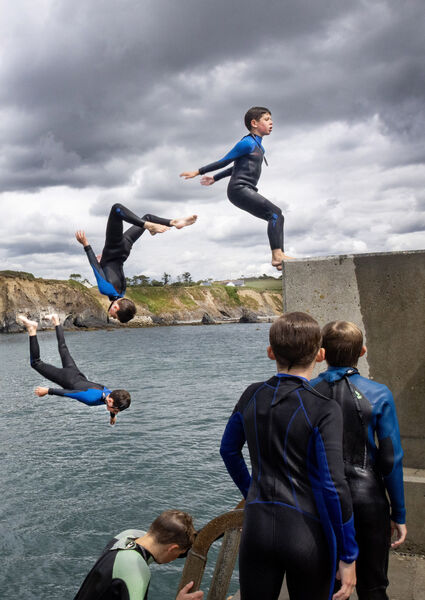  Jack performing a back flip, at Boatstrand for Water Safety Ireland, summer camp. Photo: Joe Evans