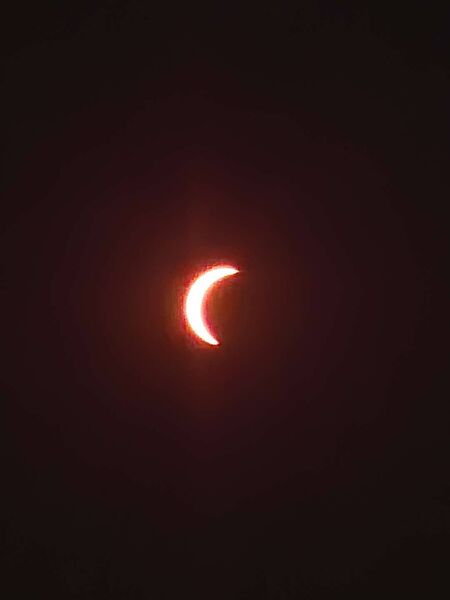 Ruth Scutt and her husband David travelled from Roscommon to Valencia to experience the Solar Eclipse. 