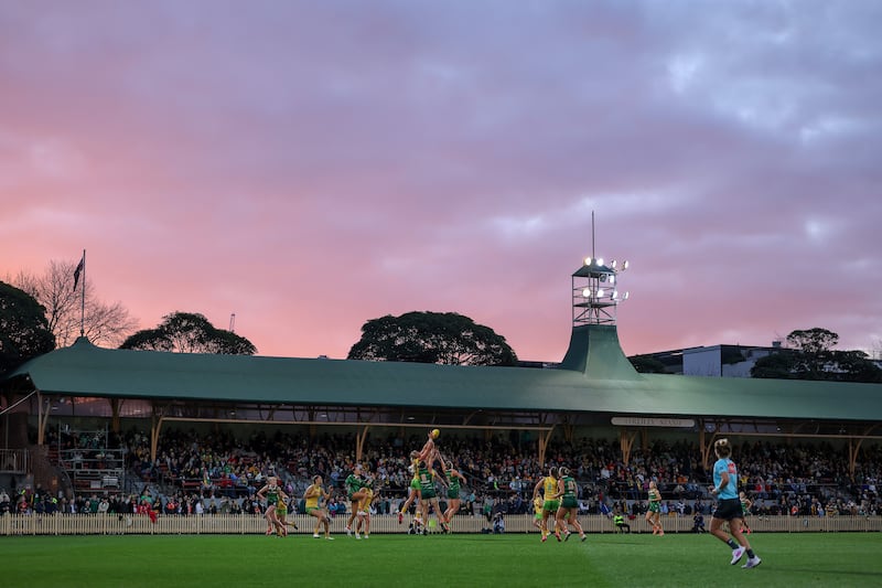 More than 9,000 spectators turned out to see club team-mates turned rivals at North Sydney Oval. Photograph: Darrian Traynor/Getty Images