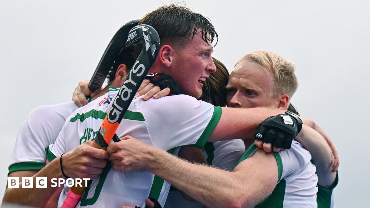 Sam Hyland celebrates Ireland’s fourth goal