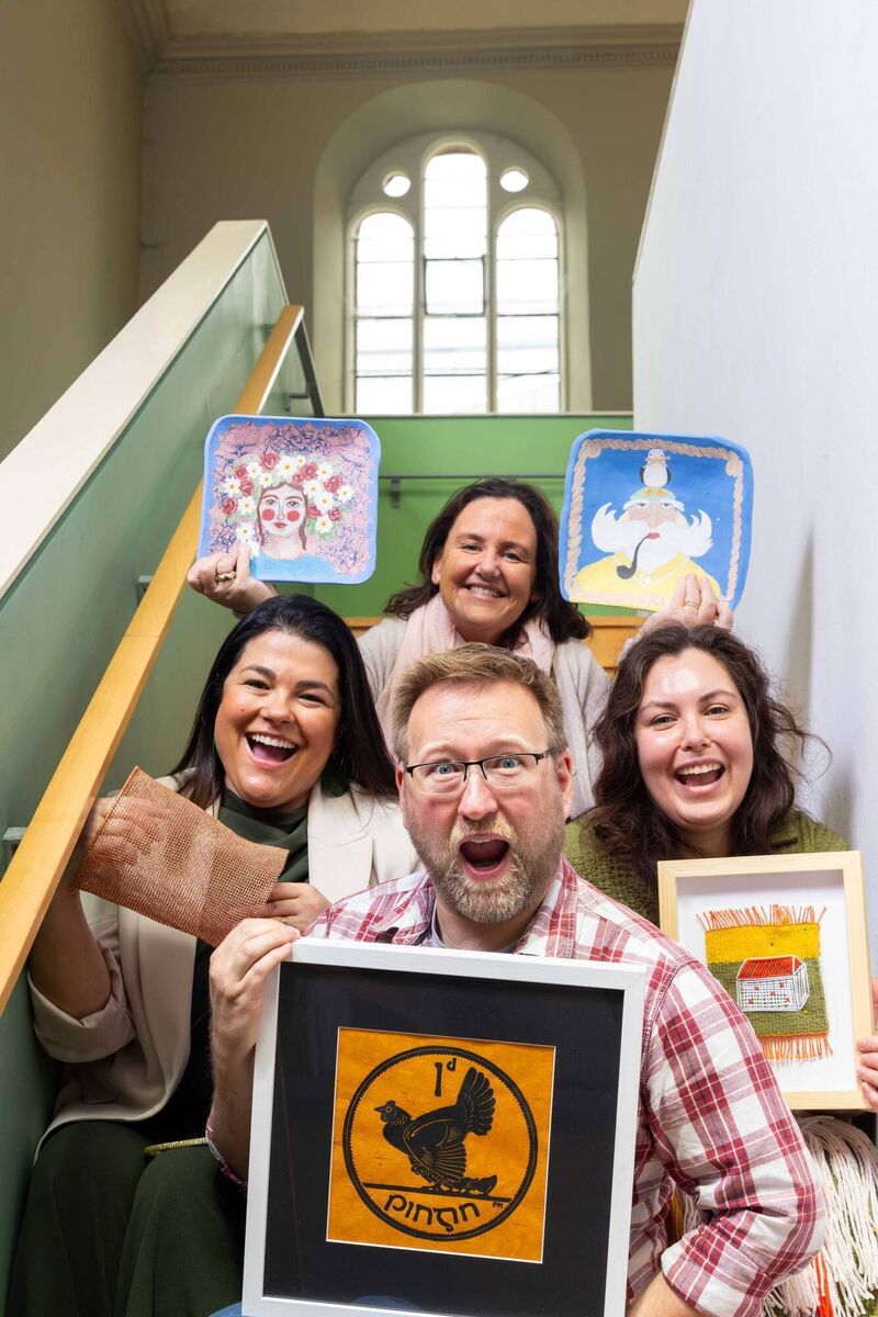 Launching the 2026 Cork Craft Month programme, clockwise, from left, Fernanda Schneider, Diana Skalkos, Sabina Lucas and John Bastow, at St Peter’s Cork on North Main Street. See corkcraftanddesign.ie Picture: Michael O’Sullivan / OSM PHOTO