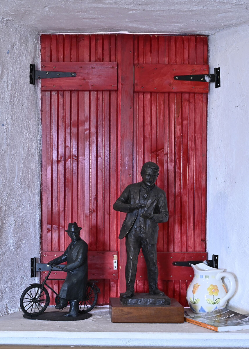 Small statues of Michael Collins on display in the museum Picture: Martin Walsh.