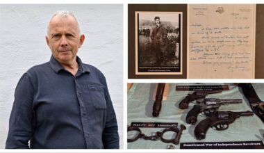 Tim Crowley and various images from the Micheal Colins Centre Museum in Castleview, Ballinroher, Clonakilty, West Cork. Pictures: Martin Walsh.