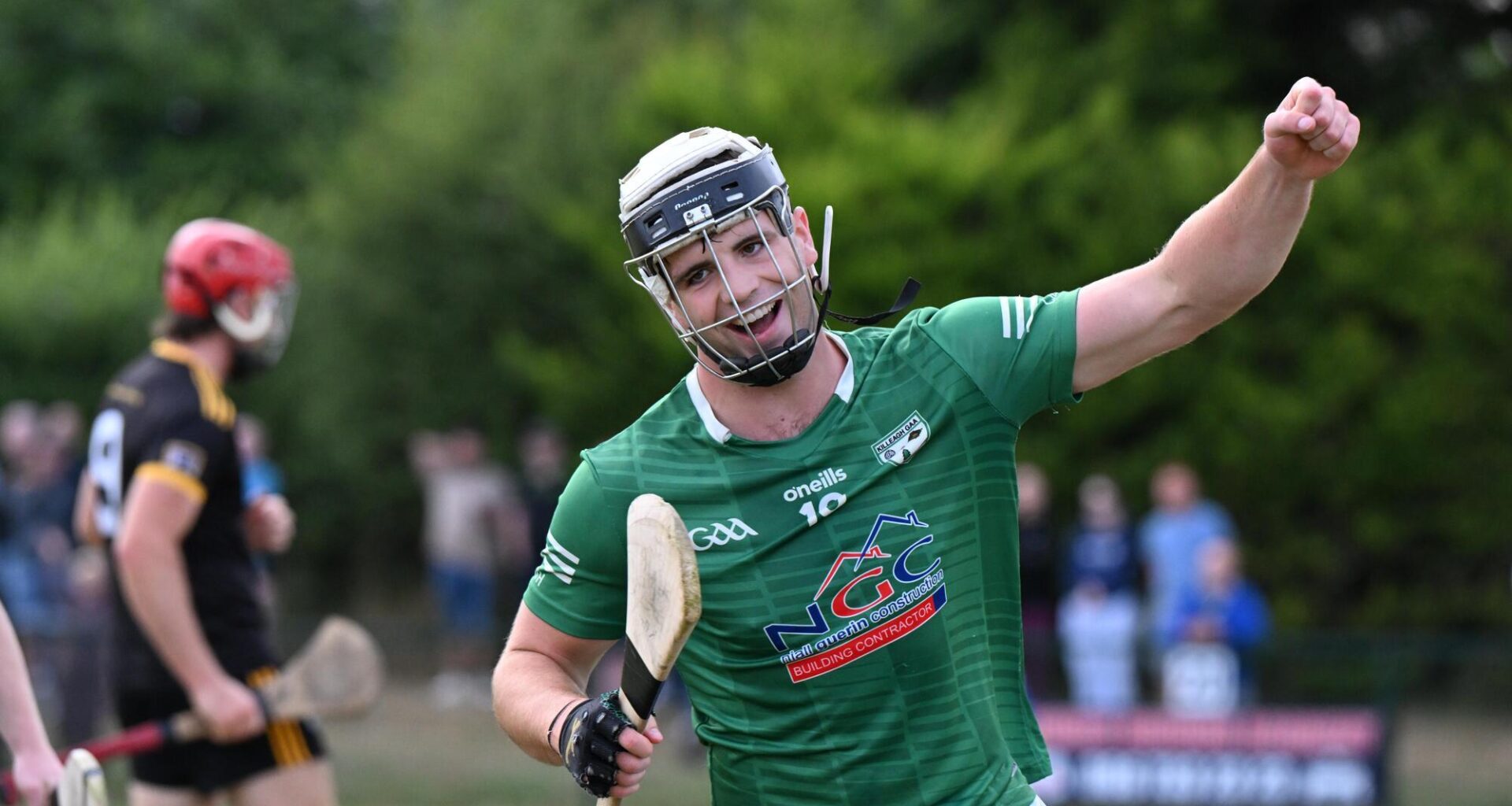 Barry Walsh celebrates his goal for Killeagh. Picture: Larry Cummins