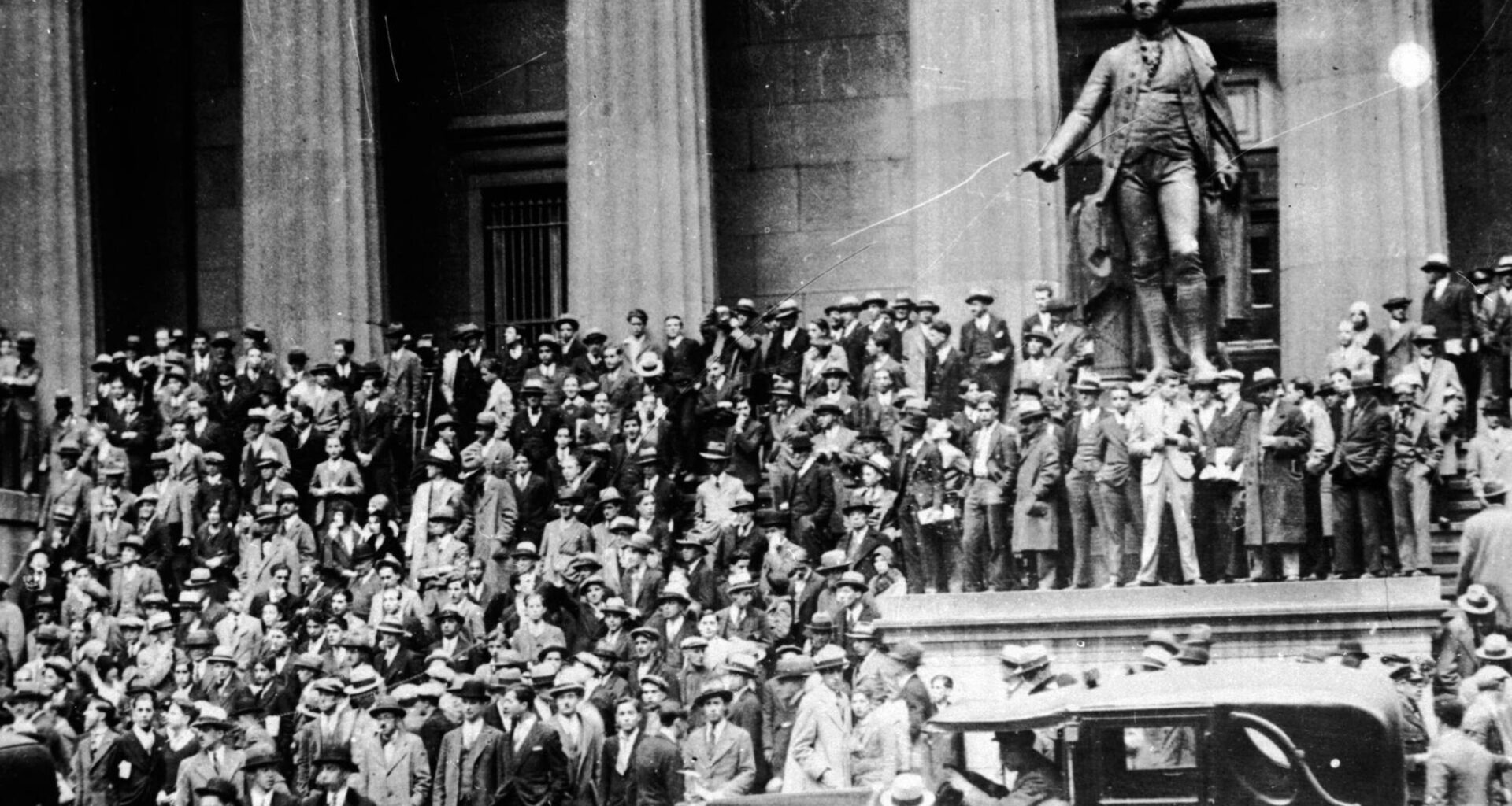 The Wall Street Crash in 1929 led directly to the great depression, which forced hardship and poverty onto millions of Americans for the next decade. Photo: Keystone/Getty Images