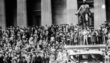 The Wall Street Crash in 1929 led directly to the great depression, which forced hardship and poverty onto millions of Americans for the next decade. Photo: Keystone/Getty Images