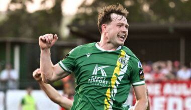 Cian Murphy scored twice for Kerry against Cobh Ramblers. Pic: David Fitzgerald/Sportsfile