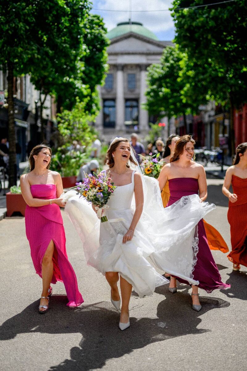 Aisling Bonner with her wedding party.