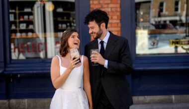 Aisling Bonner and her husband Alex got married in Dublin City centre back in June. Pictures: John Gillooley