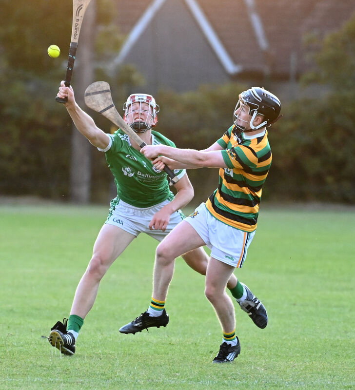 Glen Rovers' Cian O'Brien clears from Ballincollig's Eanna Hurney. Picture: Eddie O'Hare