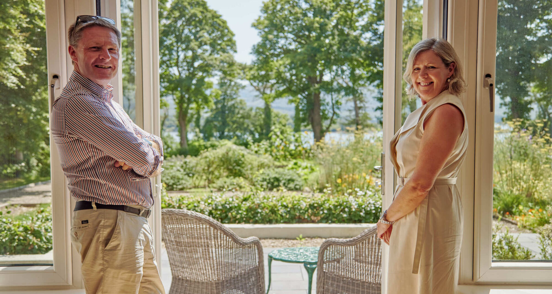 John and Gwen Brennan at Dromquinna Manor - Gardens. Picture: Miki Barlok