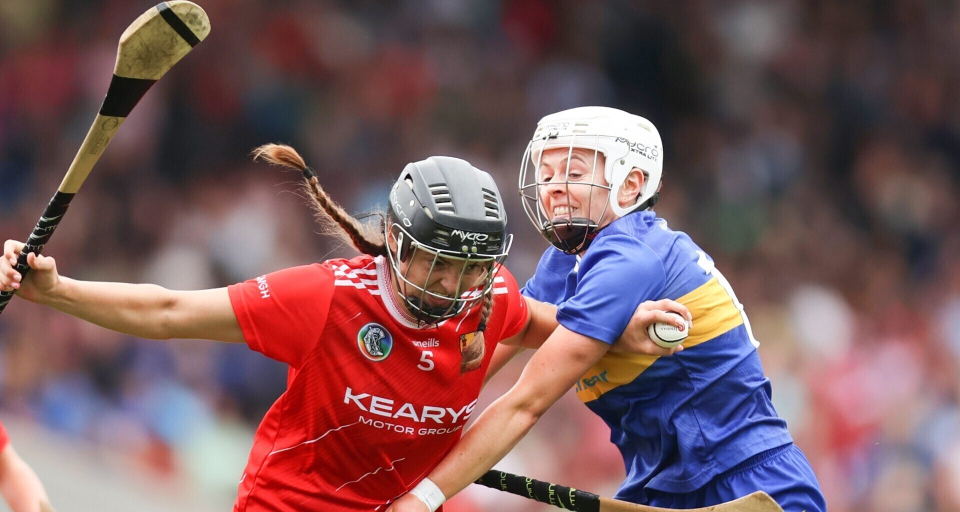 MAKING AN IMPRESSION: Cork's Ava Fitzgerald is challenged by Clodagh McIntyre of Tipperary. Picture: INPHO/Tom Maher