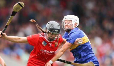 MAKING AN IMPRESSION: Cork's Ava Fitzgerald is challenged by Clodagh McIntyre of Tipperary. Picture: INPHO/Tom Maher