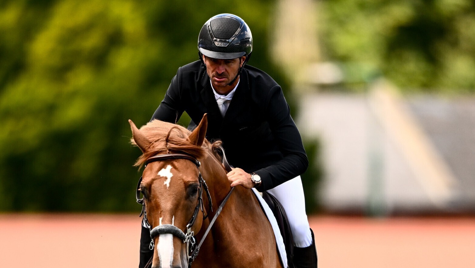Swiss Olympic ace Steve Guerdat emerged the eventual winner of the Rolex trophy and €300,000. Pic: Shauna Clinton/Sportsfile