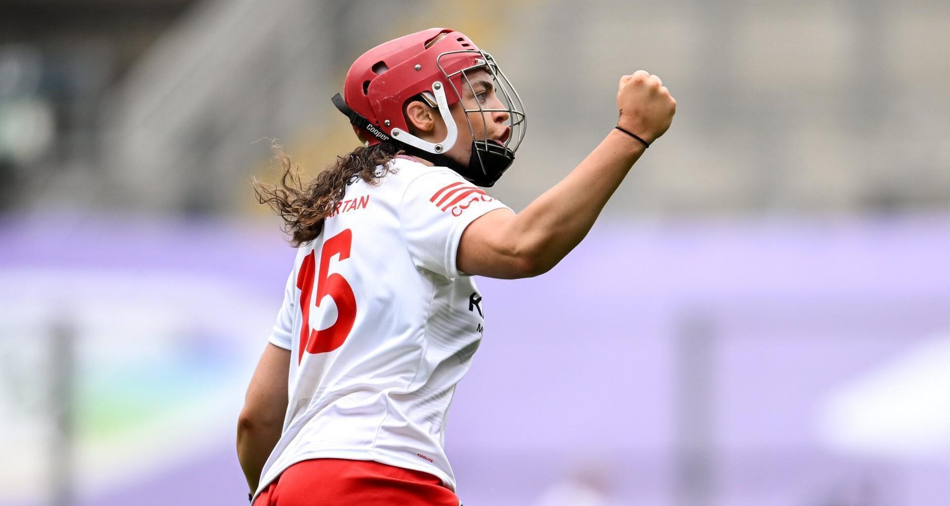 TOP PERFORMER: Sorcha McCartan of Cork celebrates scoring a point. Pic: Paul Phelan/Sportsfile