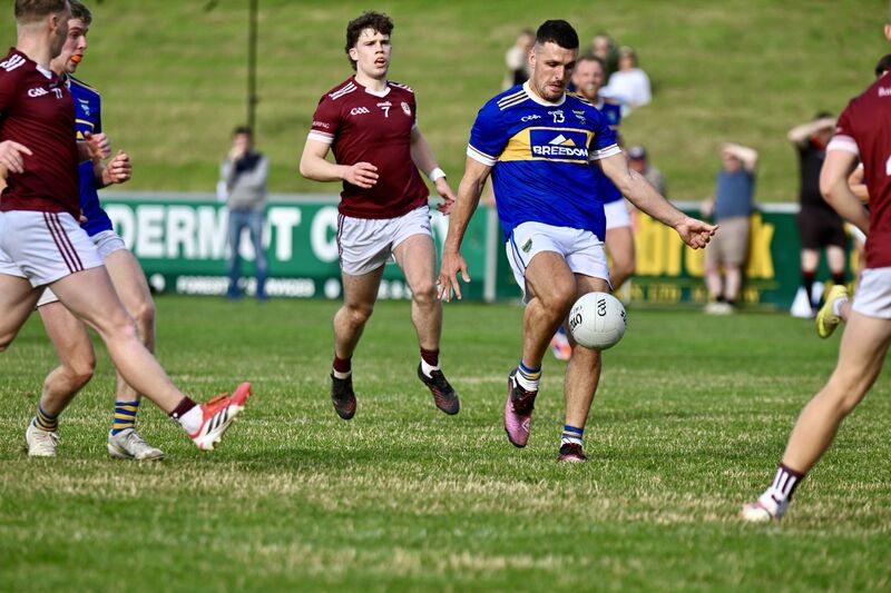  Jack Twomey kicks a first-half point for Kilshannig. Picture: Larry Cummins