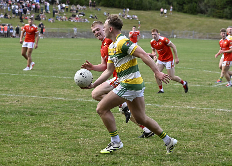 Darragh Hayes of Carbery Rangers bears down on the Carbery Rangers goal. Picture: Martin Walsh
