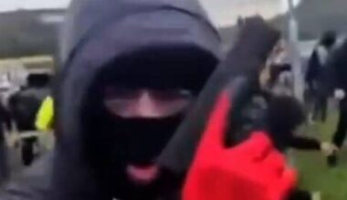More than 40 masked men, armed with guns, slash hooks, wooden bats and iron bars, gathered in Limerick in apparent preparation to fight.