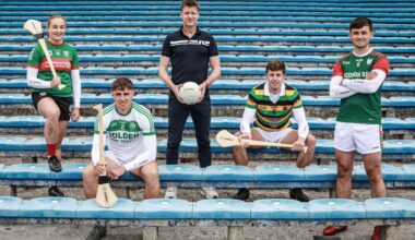 LOCAL HEROES: Pictured at the launch of the championship season with Clubber are Rob Downey (Glen Rovers, Cork), Darragh Corcoran (Ballyhale Shamrocks, Kilkenny), Brian Stack (St. Brigid's, Roscommon) and Eimear McGrath (Drom & Inch, Tipperary) alongside Jimmy Doyle (Clubber TV). Clubber is covering live championship matches for 15 county boards this season, with over 2,000 live matches set to be streamed this year. To find out more, and to get your Clubber subscription, visit clubber.ie