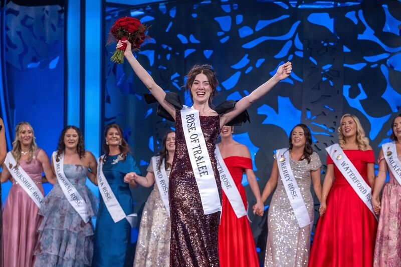  Caoilfhinn Ní Choiligh, representing Westmeath, was applauded by her fellow roses after she was named the winner of this year's Rose of Tralee. Picture: Domnick Walsh