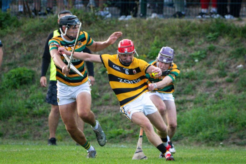 Na Piarsaigh's Ryan Cronin bursts through against the Glen. Picture: Chani Anderson