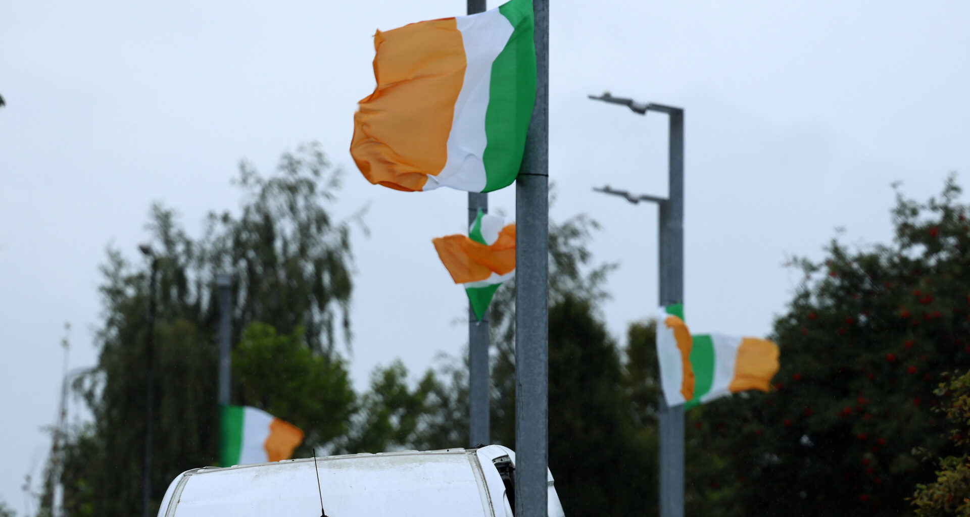When I see a bunch of tatty faded tricolours hanging from lampposts and bedroom windows in housing estates I know what statement they are making: If you’re not white, you’re not Irish. Picture Colin Keegan, Collins, Dublin.